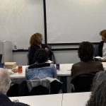 A photo of Tanita Allen speaking to Brown University students