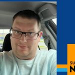 A photo of Aaron Pieri framed against a graphic that reads "SUNY Empire News"