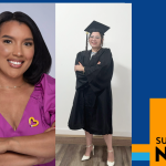 A SUNY Empire news graphic with photos of two individuals.