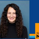 photo of Gina Torino framed by blue, orange, and black graphic that reads "SUNY Empire News"