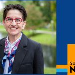 a photo of Julie Gedro framed by the SUNY Empire News graphic