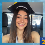 a photo of Ritzy Kisel framed by the blue and orange "Class of 2026" graphic
