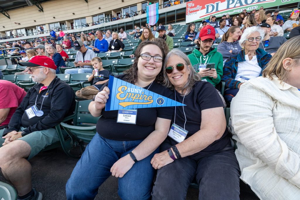 people in the stands at a baseball game